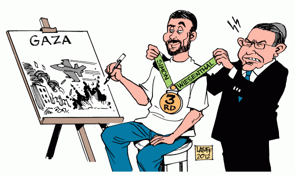 Latuff listed as the 3rd most antisemitic by Simon Wiesenthal Center