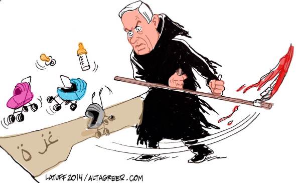 Netanyahu Grim Reaper of Gaza Altagreer