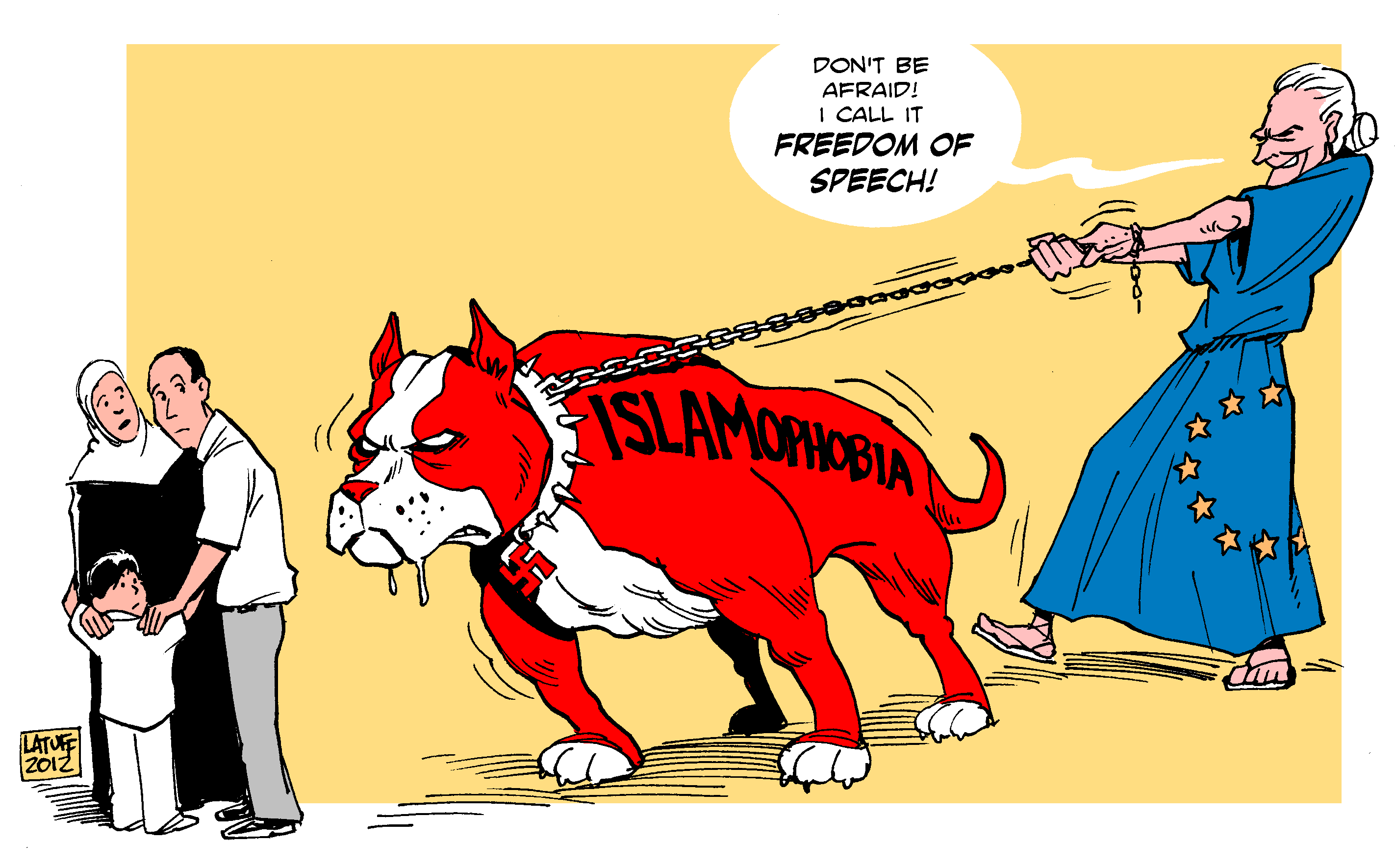 Image result for Cartoons of Islamophobia