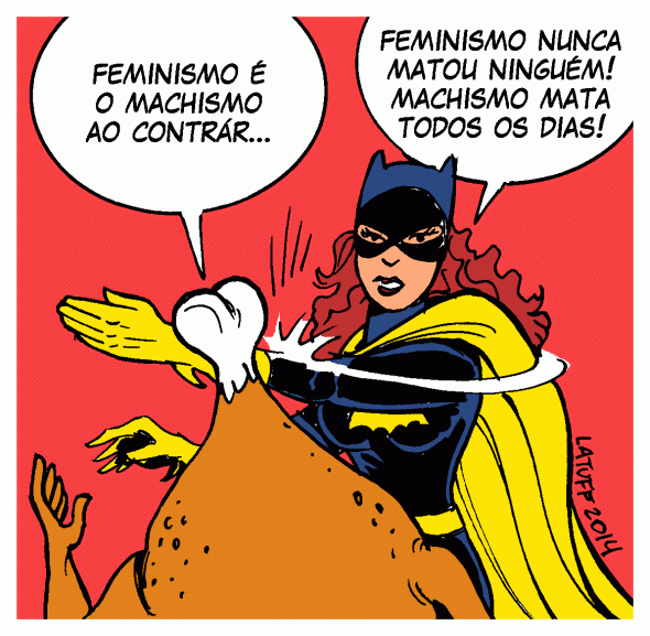 Batgirl da licao de feminismo pro coxinha