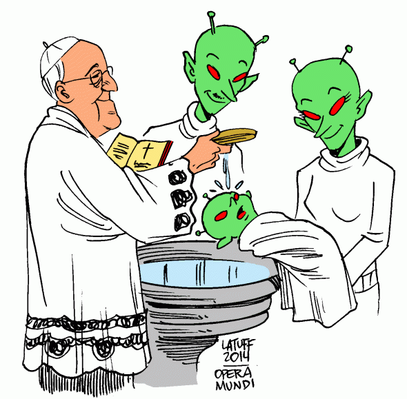 Pope Francis would welcome Martians to the church